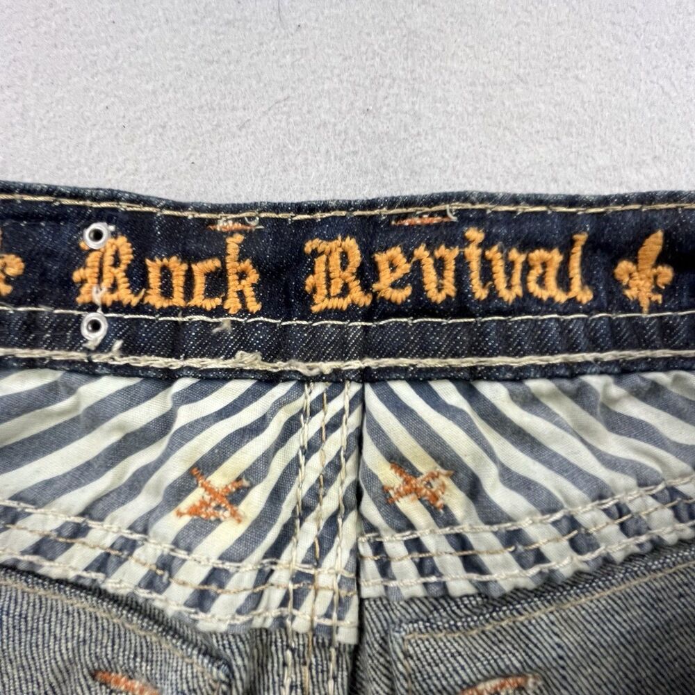 Rock Revival Jamila Boot Jeans Women's 26 Embellished Flap Pocket Distressed - Picture 9 of 16